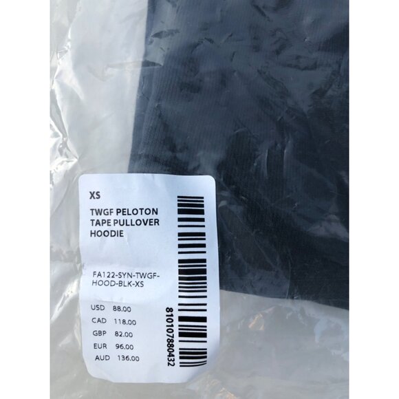 Peloton Hoodie Sweatshirt Unisex Adults XS Black TWGF Long Sleeve Pullover Logo - Picture 4 of 9